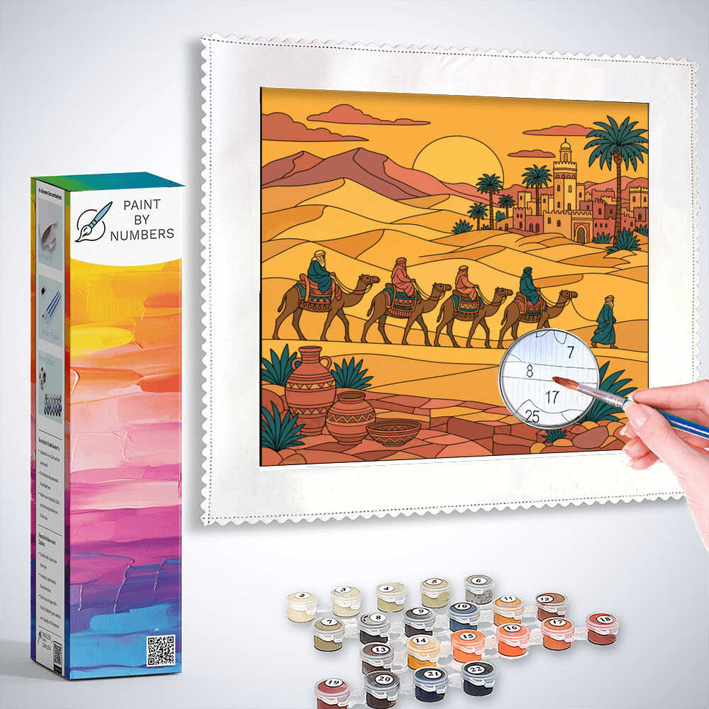 Paint by Numbers - Caravan in the Golden Light