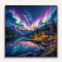Paint by Numbers - Magical Northern Lights over the lake