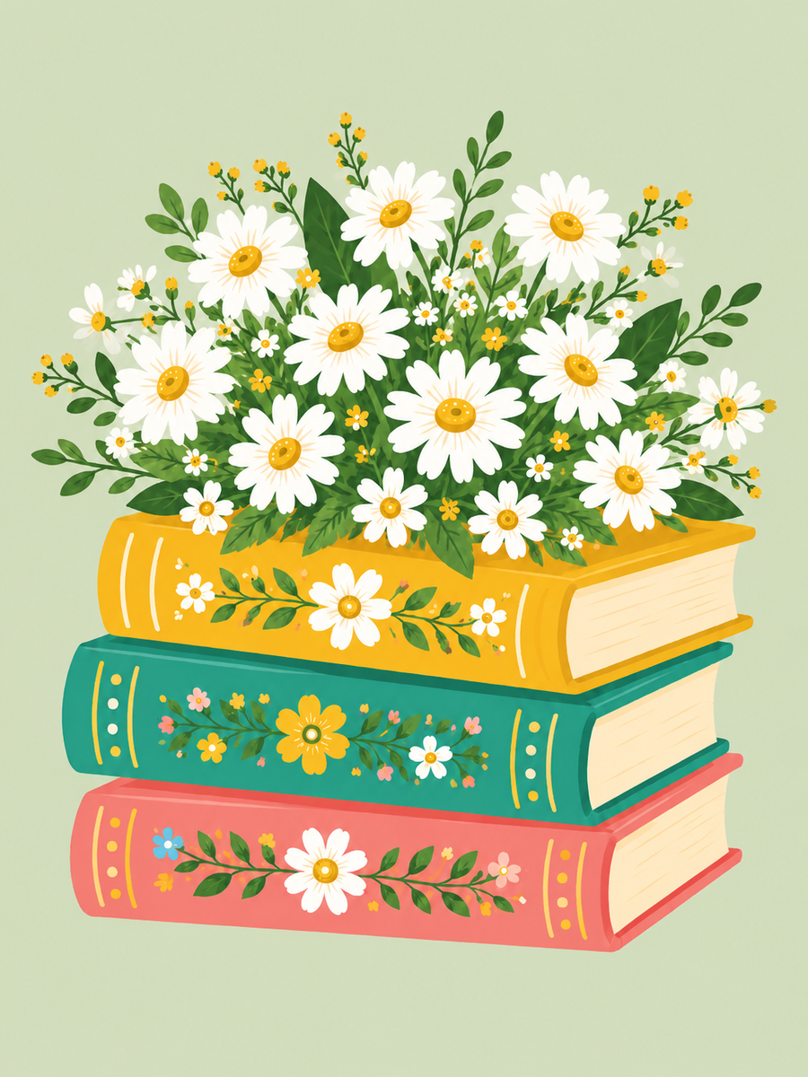 Flowerbooks, set of 4 - Mini paint by numbers