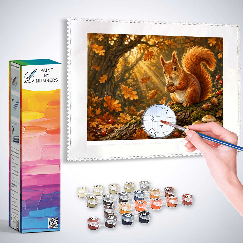 Paint by Numbers - Squirrel in the forest