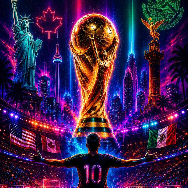 Paint by Numbers - Football in neon lights