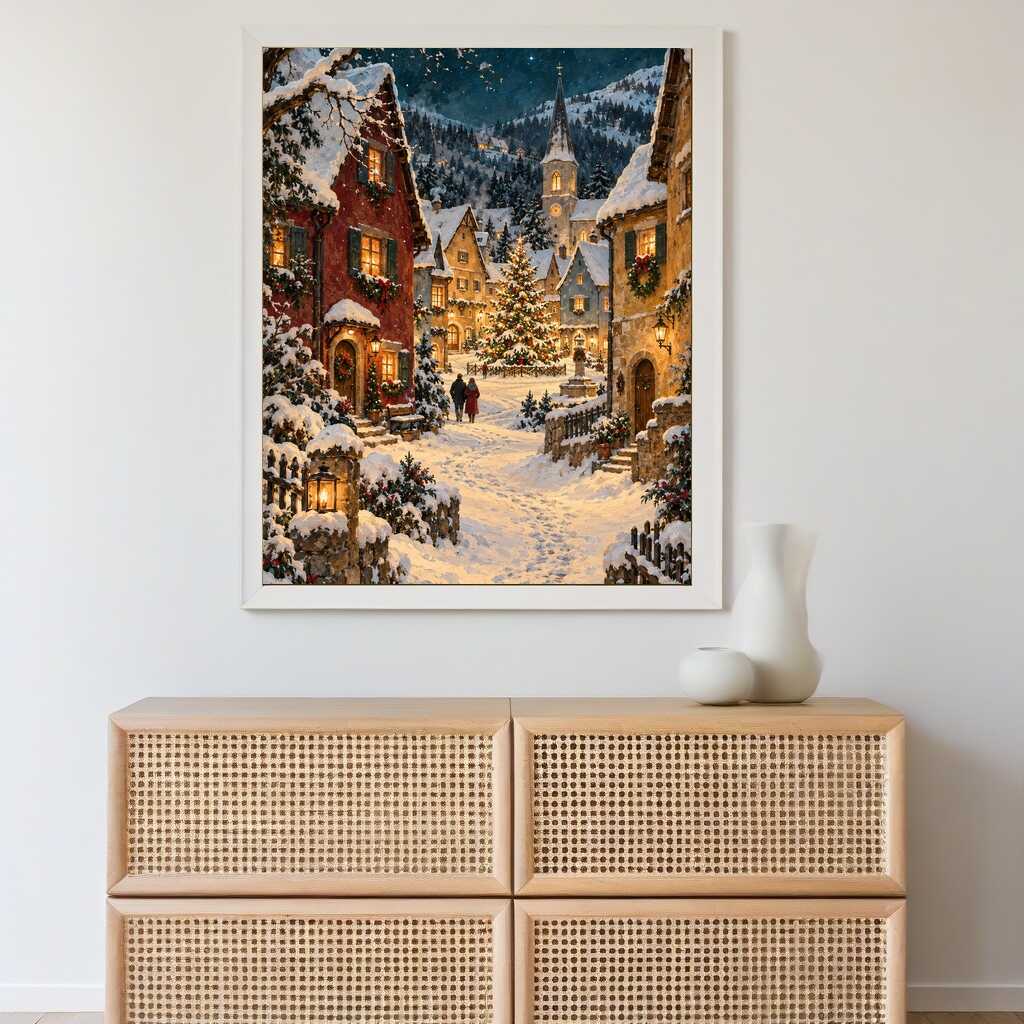 Paint by Numbers - Winter magic in the village
