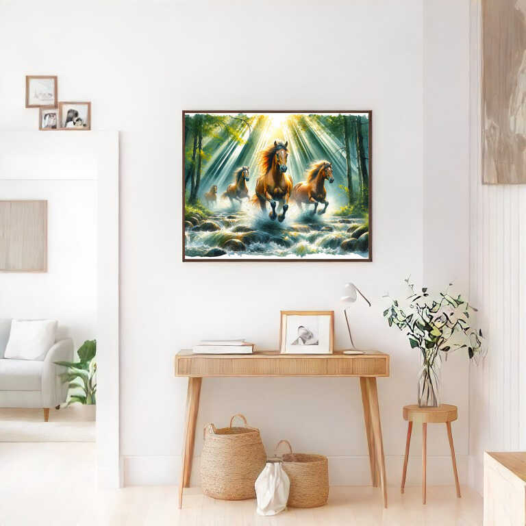 Horses, water - Paint by Numbers