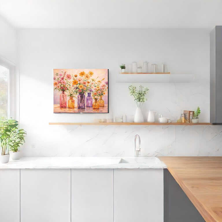 Paint by Numbers - Floral magic in the sunlight, vases
