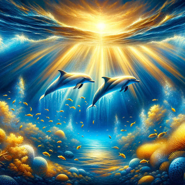Dolphins in the ocean - Paint by Numbers