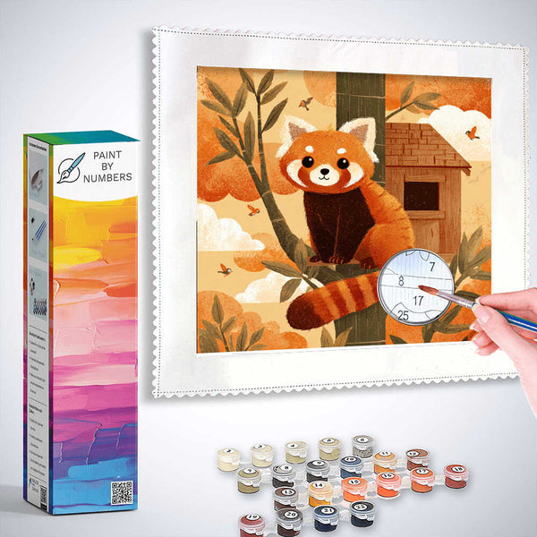 Paint by Numbers - Autumn Dreamer: The Little Panda in the Bamboo Forest