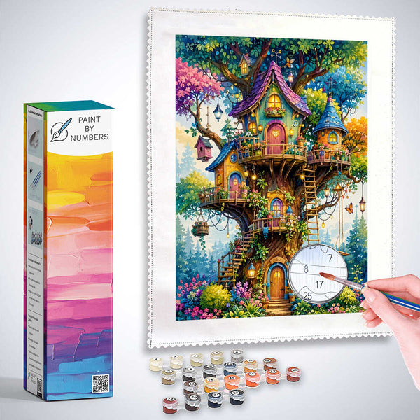 Paint by Numbers - Magic House in the Fairytale Tree