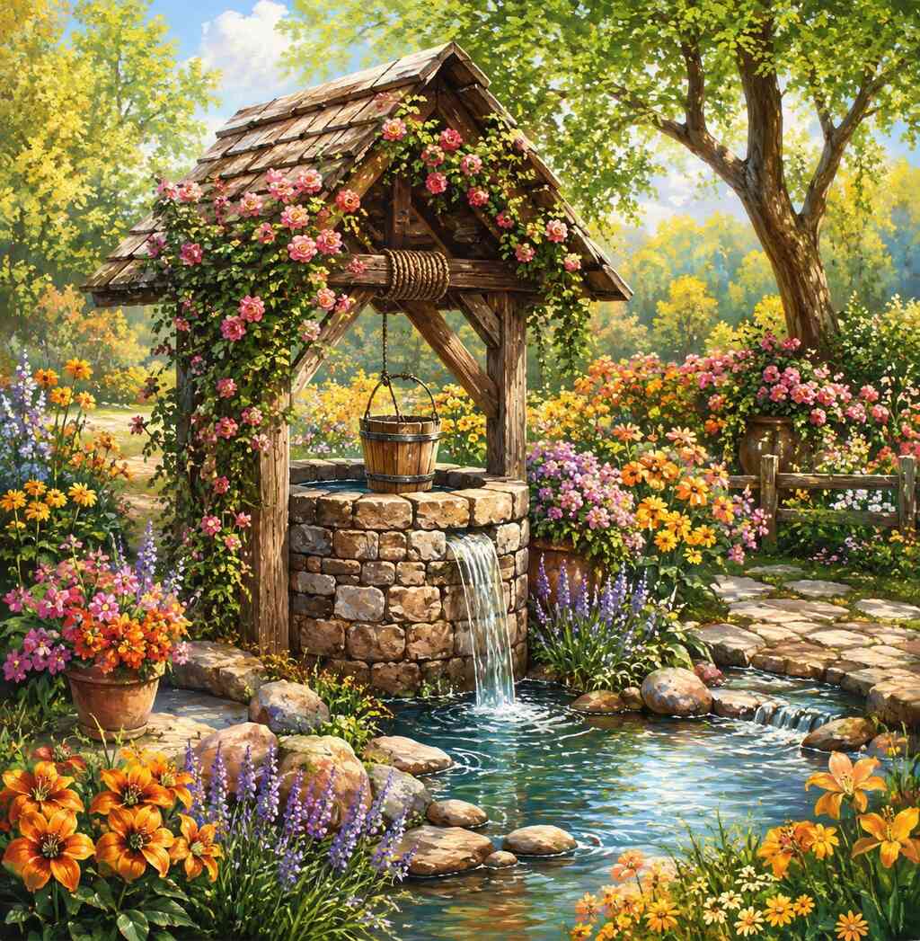 Paint by Numbers - The Enchanted Fountain