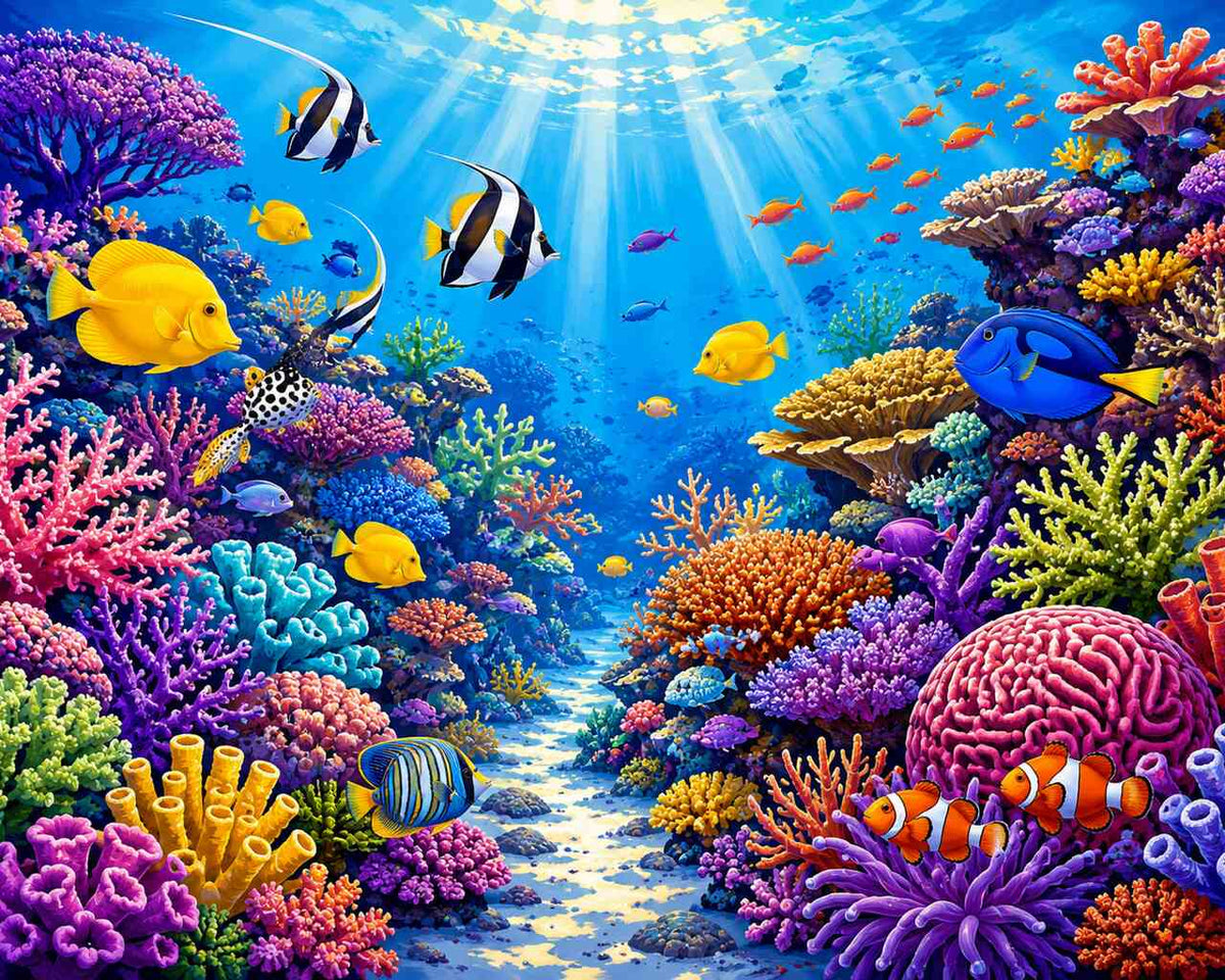 Paint by Numbers - Magical world beneath the waves