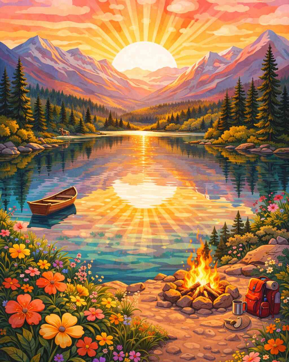 Paint by Numbers - Sonnenzauber am See