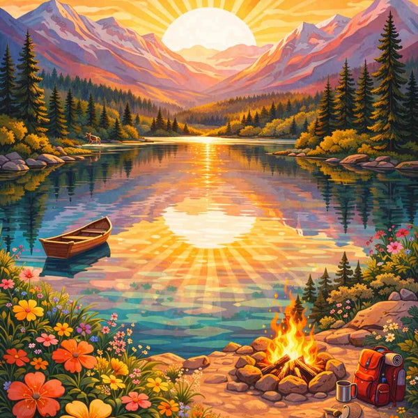 Paint by Numbers - Sonnenzauber am See