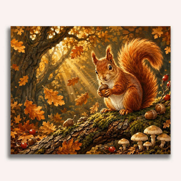 Paint by Numbers - Squirrel in the forest
