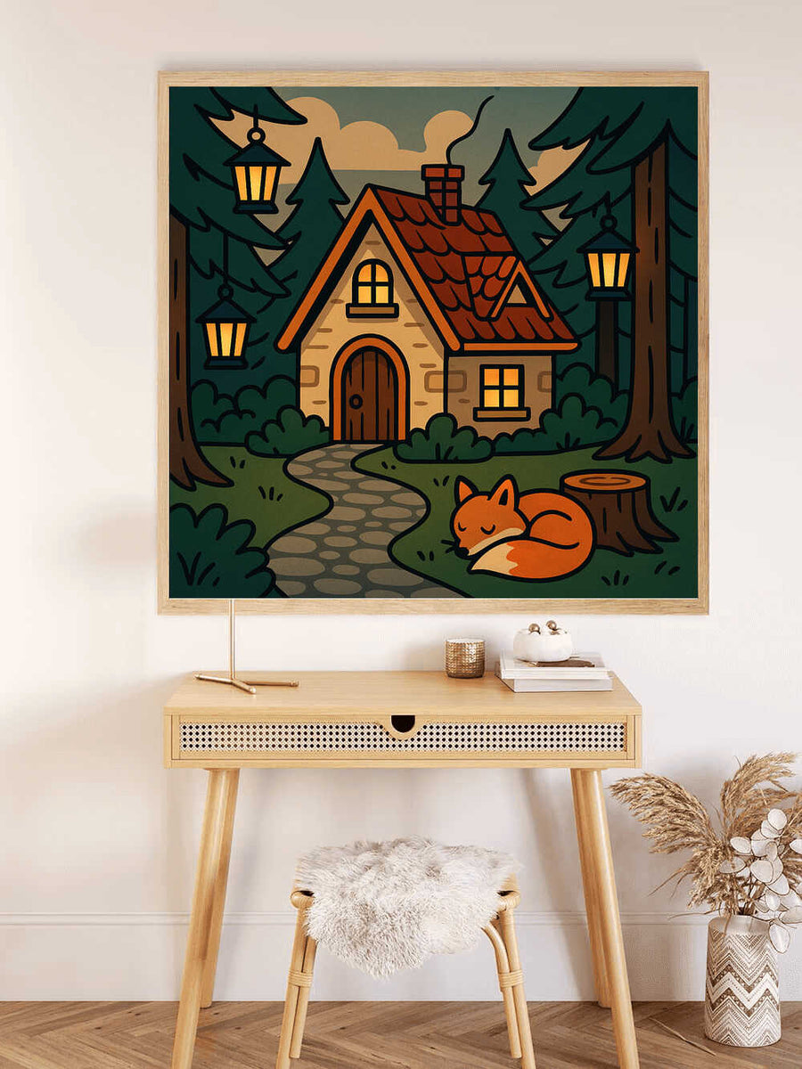 Paint by Numbers - Cozy forest view fairytale