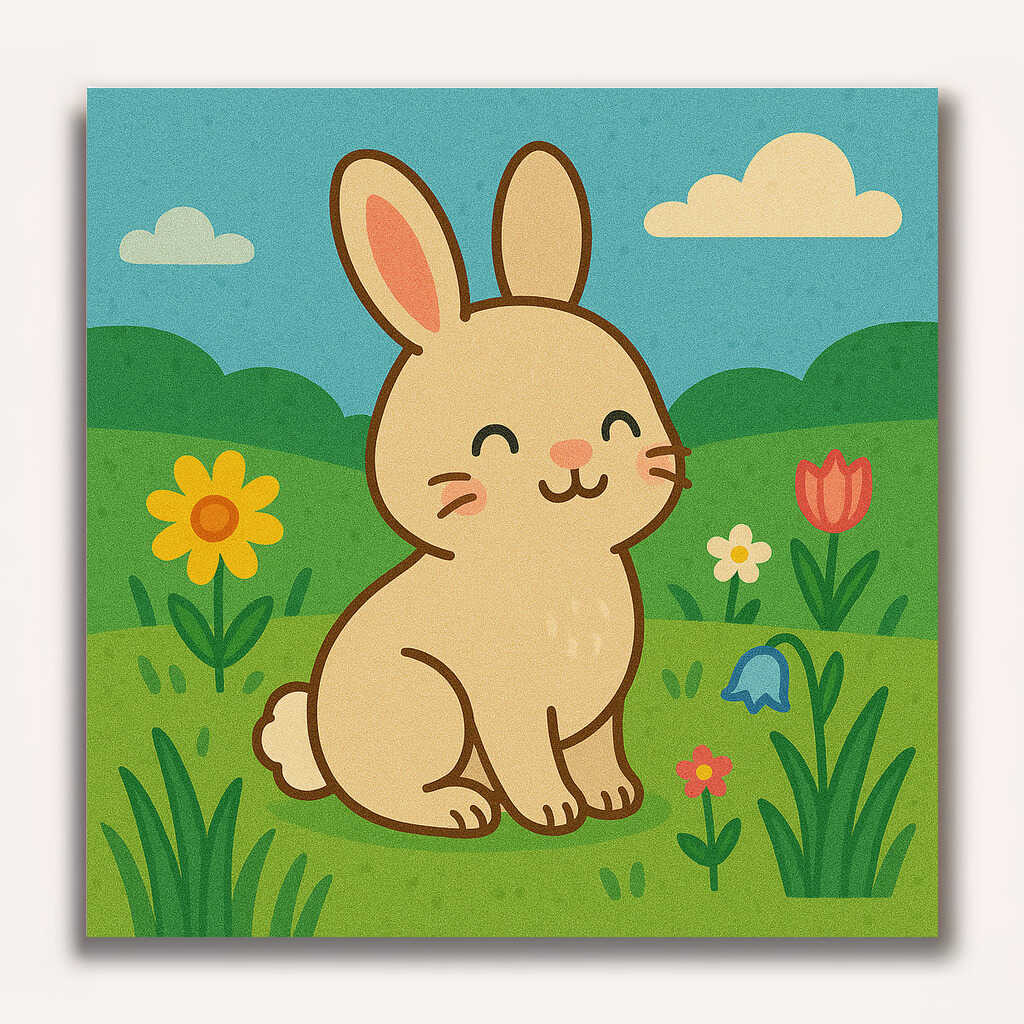 Paint by Numbers - Spring joy in Rabbitland