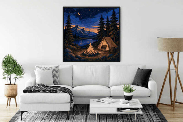 Paint by Numbers - Starry night by the campfire