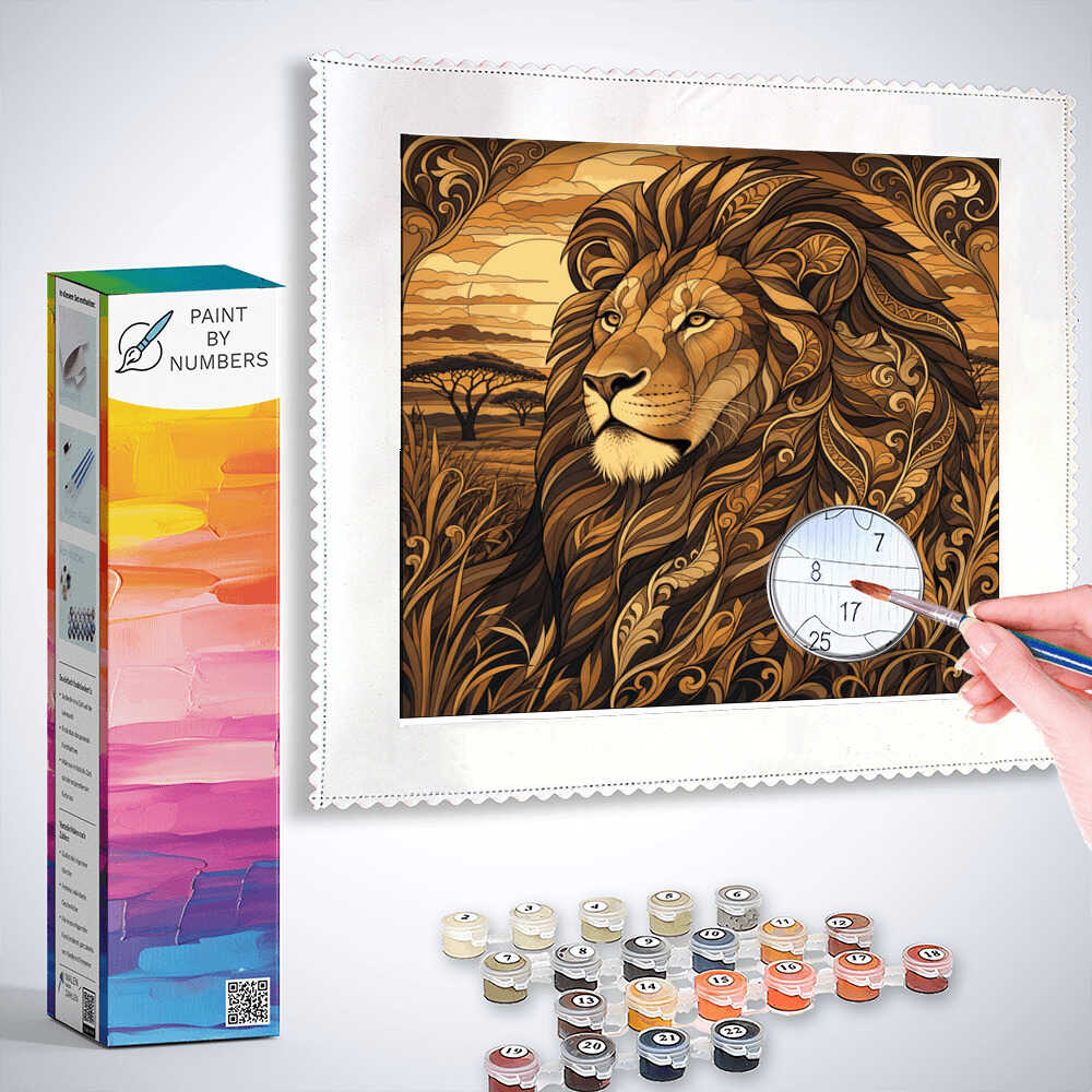 Paint by Numbers - Royal grace in gold