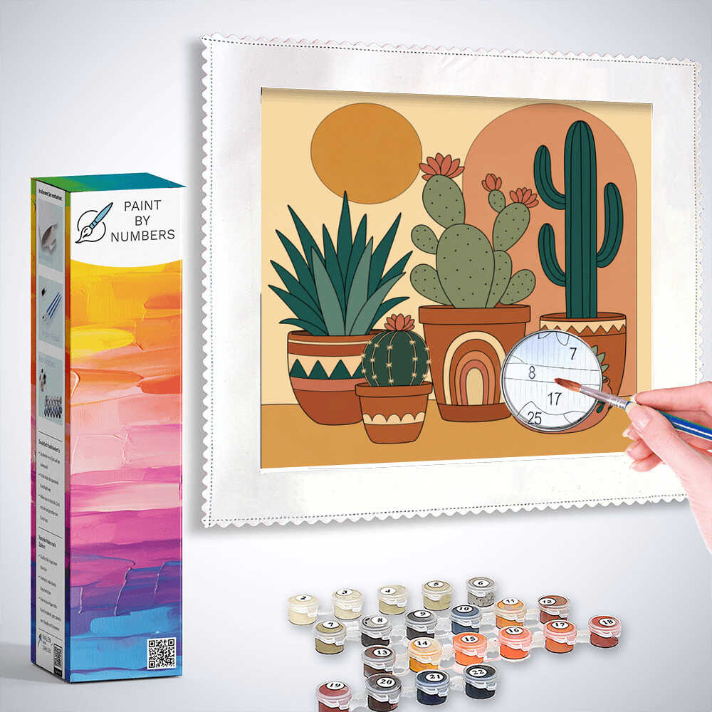 Paint by Numbers - Sunshine magic in the succulent garden