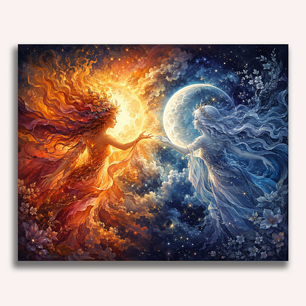 Paint by Numbers - Sun's kiss and moon's glow
