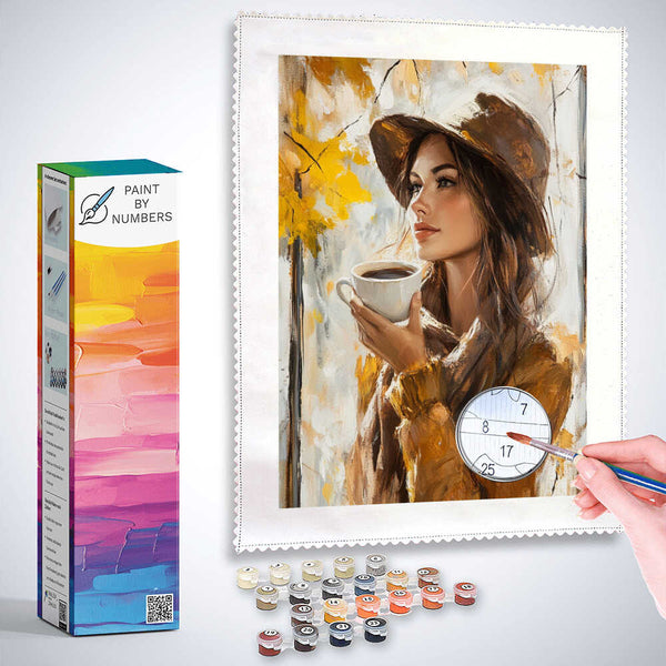 Paint by Numbers - Autumn Coffee Woman