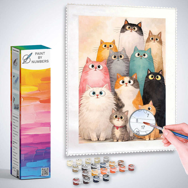 Paint by Numbers - Enchanting Cat Gang