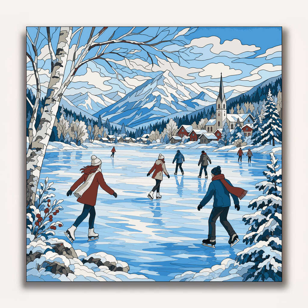 Paint by Numbers - Winterzauber am See