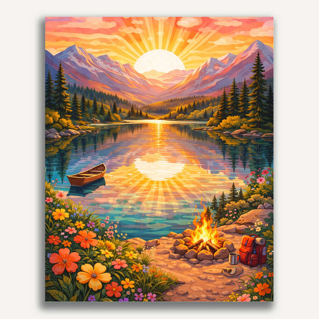 Paint by Numbers - Sonnenzauber am See