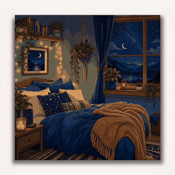Paint by Numbers - Night magic in the bedroom