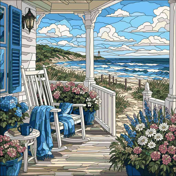 Paint by Numbers - Oasis by the Sea – Mediterranean Harmony