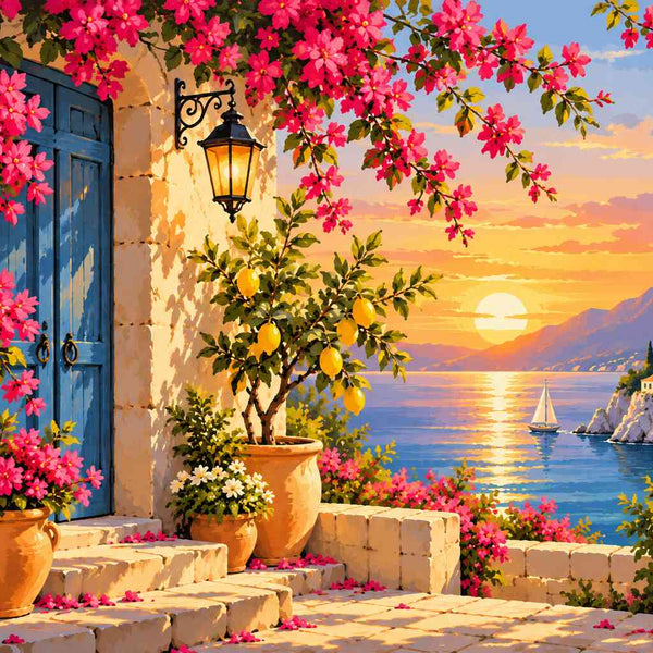 Paint by Numbers - A Mediterranean dream evening, enchanted light