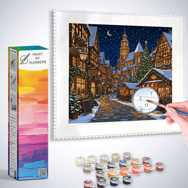 Paint by Numbers - Winter night at the Christmas market