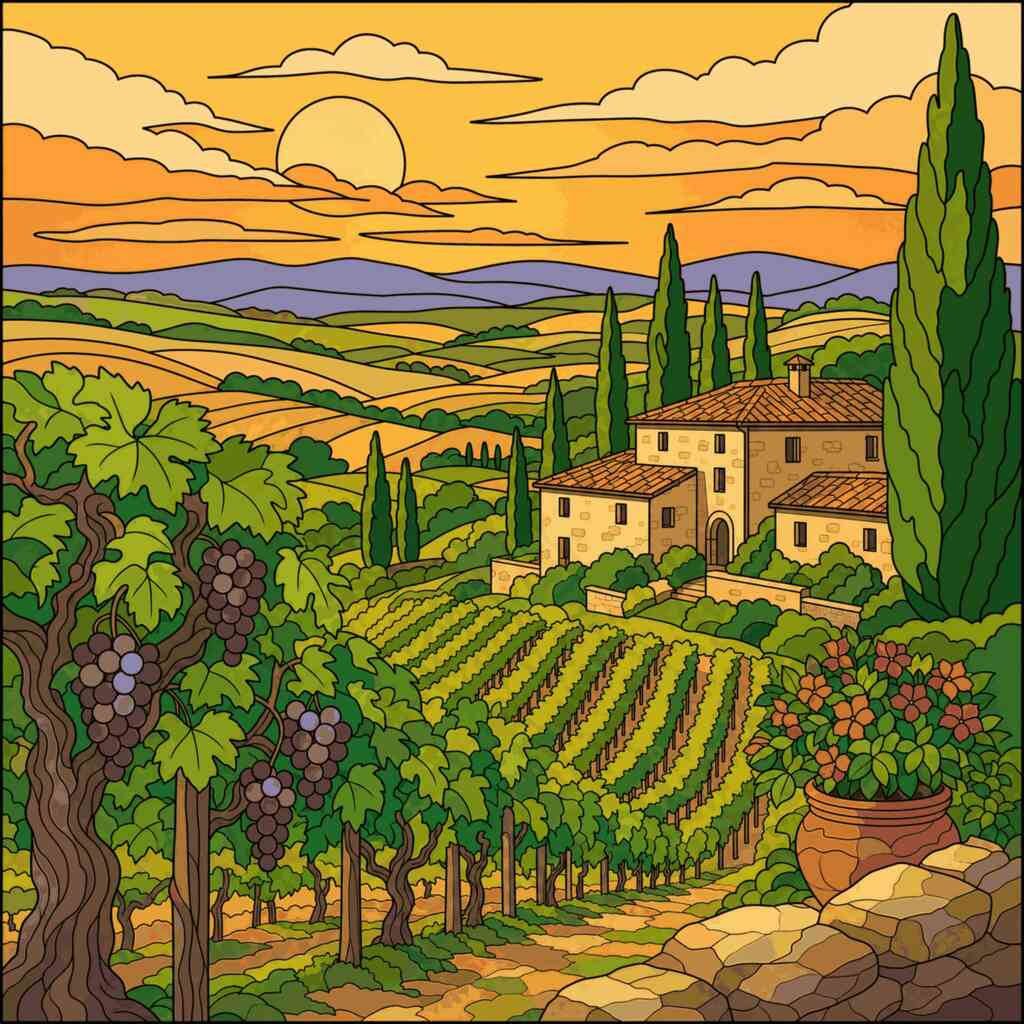 Paint by Numbers - Golden silence in Tuscany