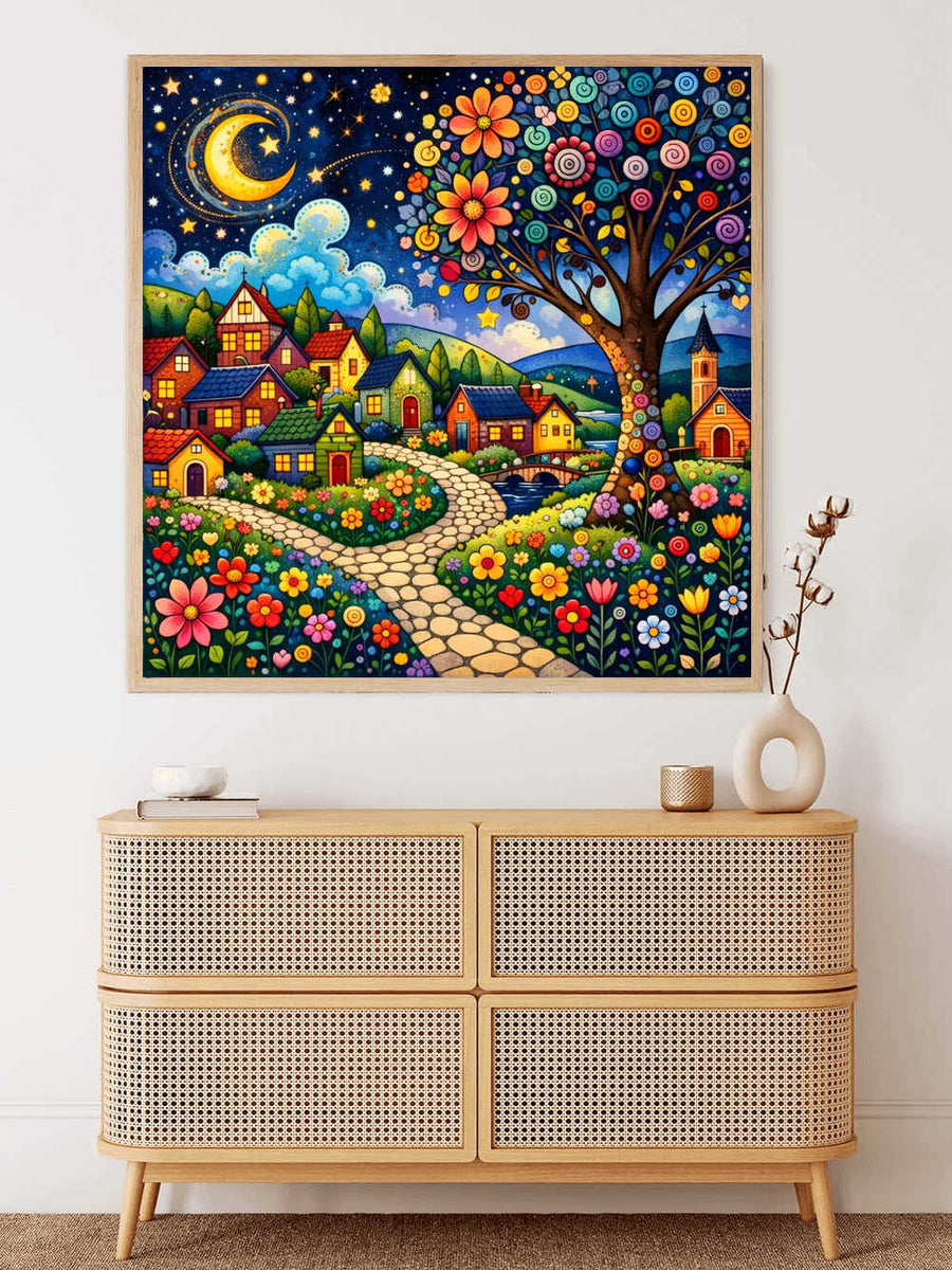 Paint by Numbers - A magical night in the flower village