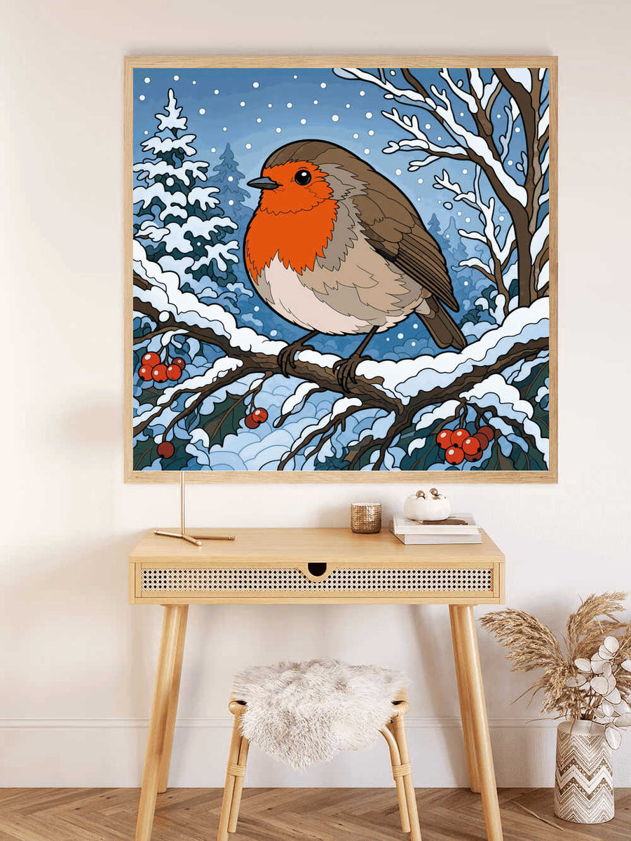 Paint by Numbers - Winter Magic: The Robin