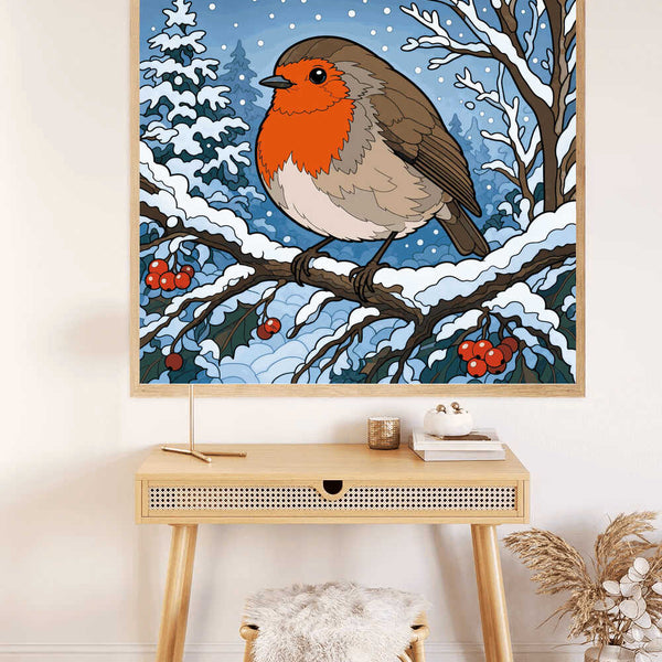 Paint by Numbers - Winter Magic: The Robin
