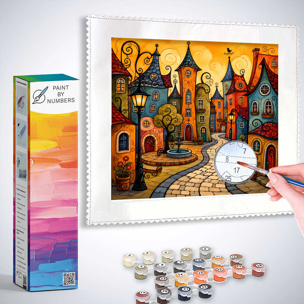 Paint by Numbers - Enchanting Old Town Dreams