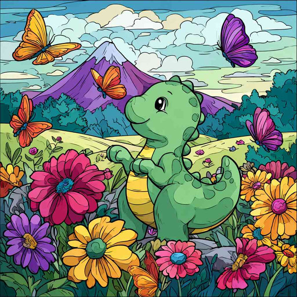 Paint by Numbers - Spring dream in Dino Land