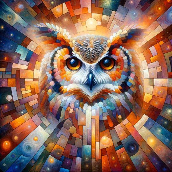 Paint by Numbers - Mosaic owl