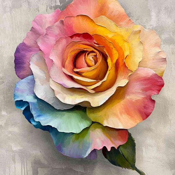 Paint by Numbers - Rainbow Rose