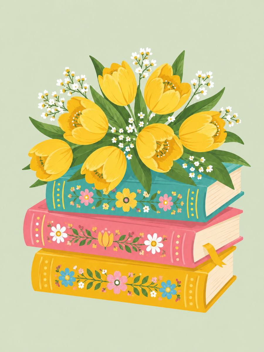 Flowerbooks, set of 4 - Mini paint by numbers