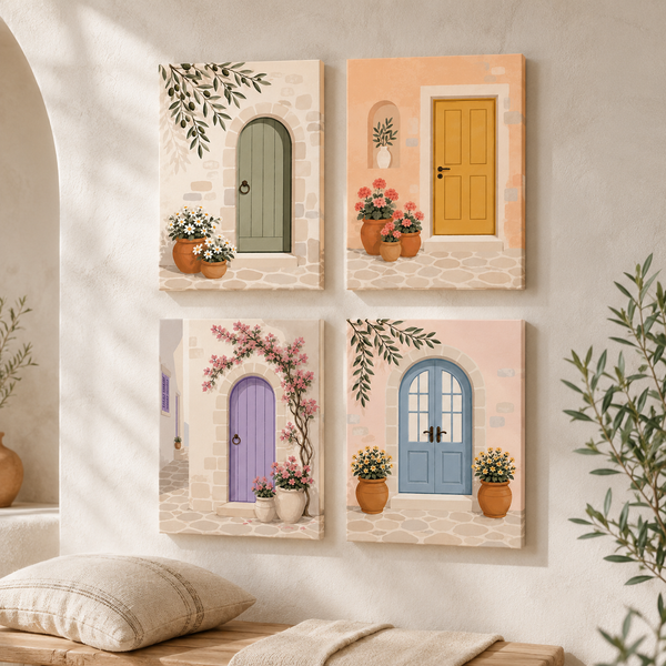 doors, set of 4 - Mini paint by numbers