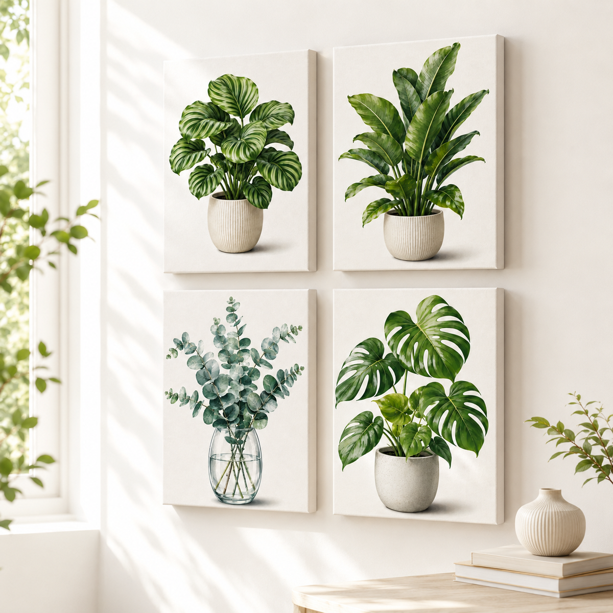 Urban jungle, set of 4 - Mini paint by numbers