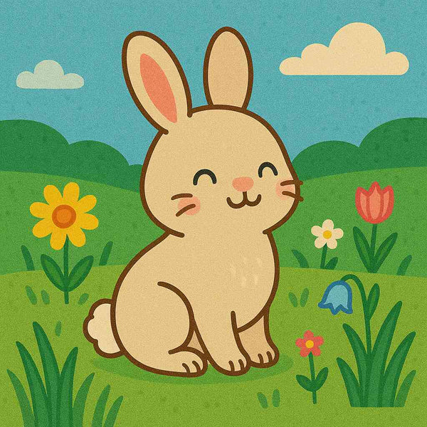 Paint by Numbers - Spring joy in Rabbitland