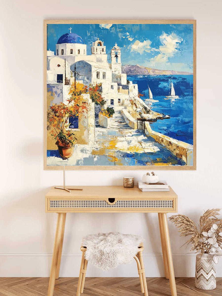 Paint by Numbers - Sun magic over Santorini