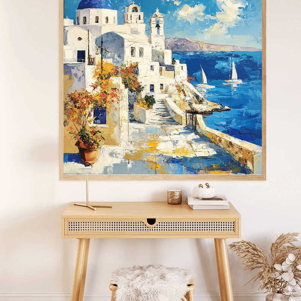 Paint by Numbers - Sun magic over Santorini