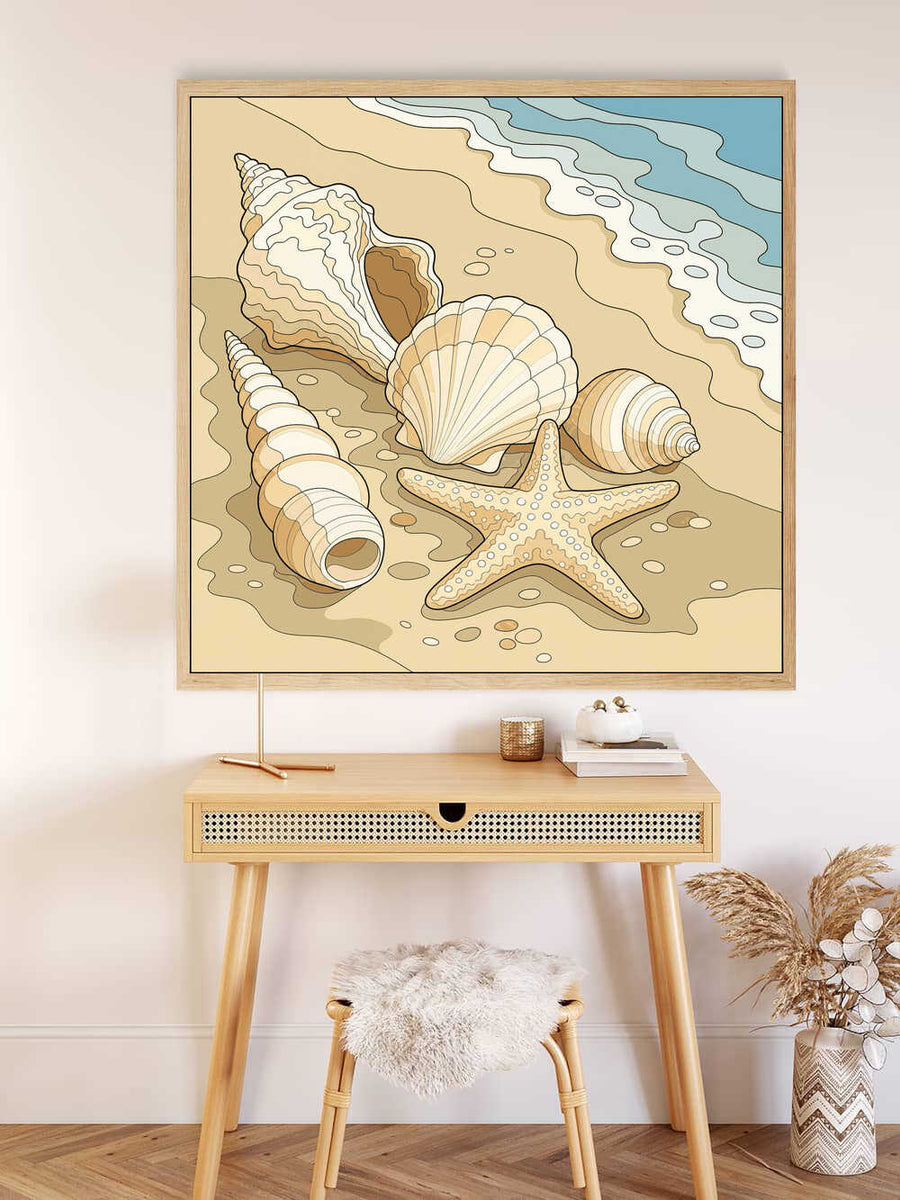 Paint by Numbers - Shell gold – tranquility by the sea