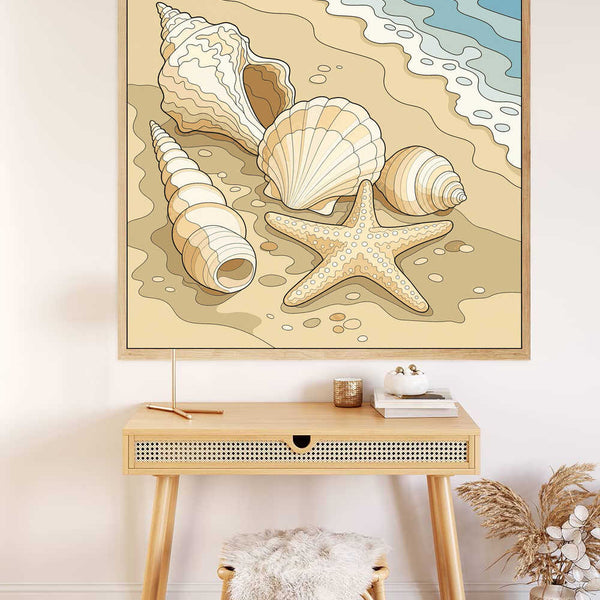 Paint by Numbers - Shell gold – tranquility by the sea