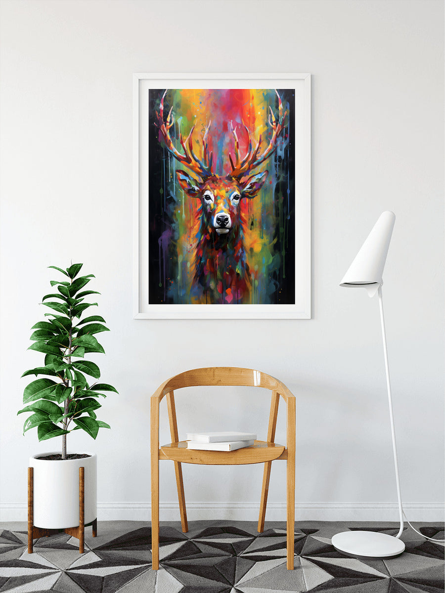 Deer, Colorful - Paint by Numbers