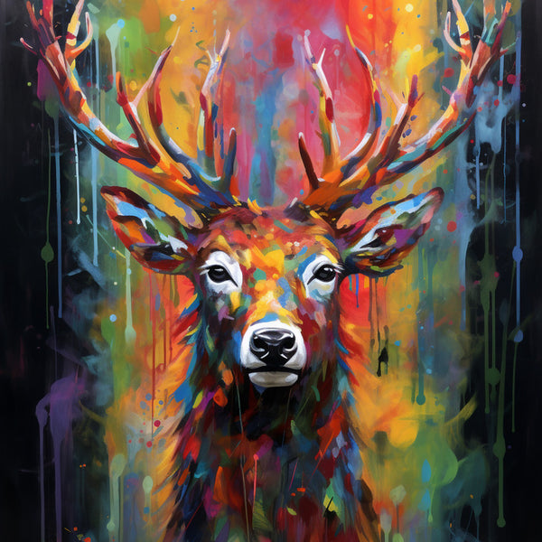 Deer, Colorful - Paint by Numbers