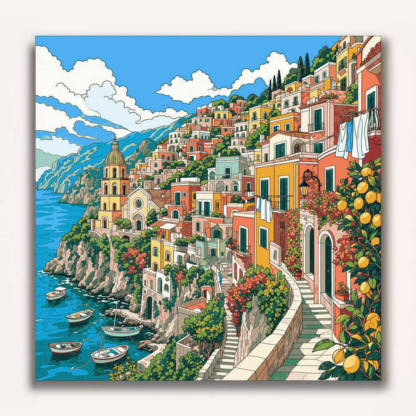 Paint by Numbers - Mediterranean Paradise: Colors of Longing