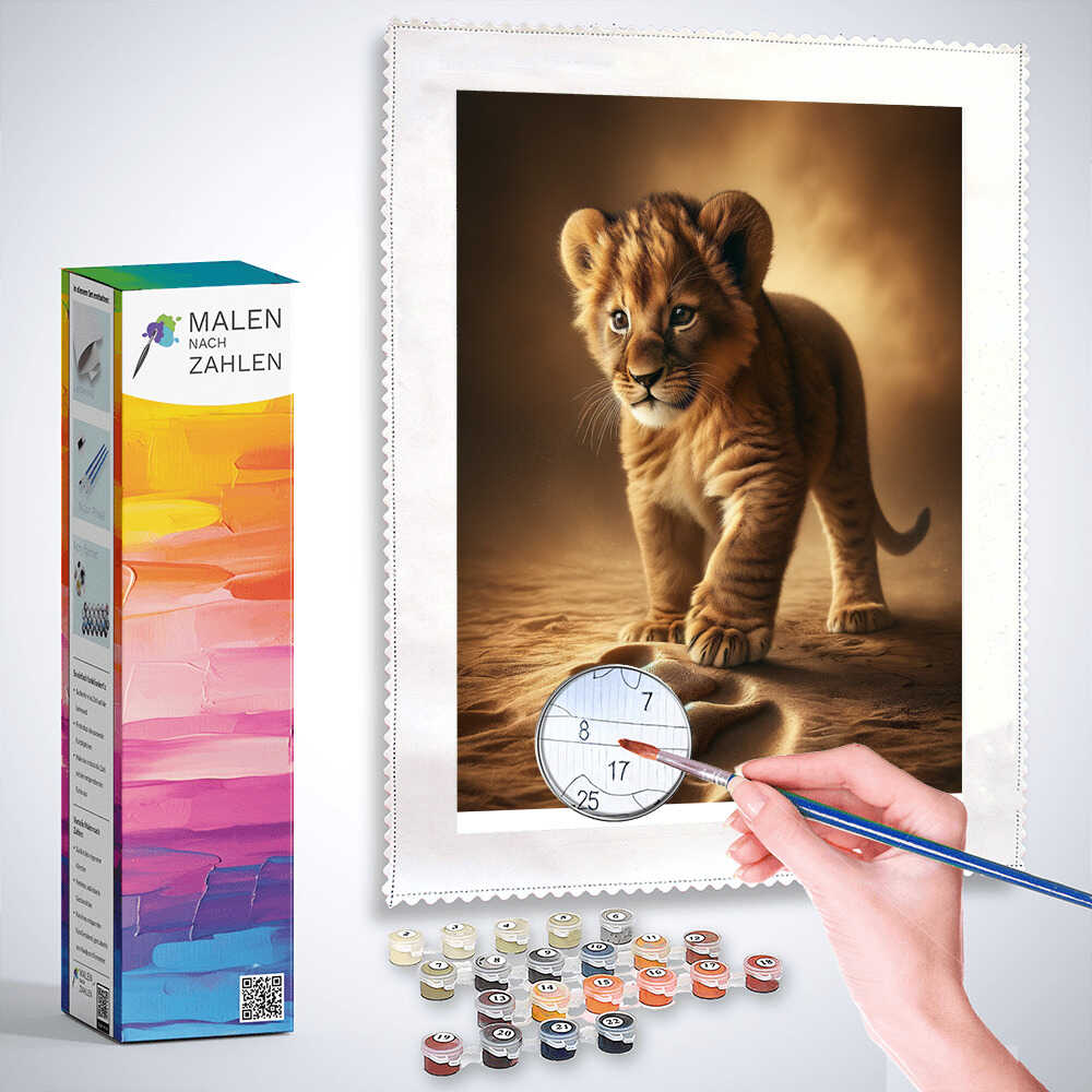 Paint by Numbers - Little lion, big footprint